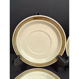 Premiere Potterskraft Lazy Daisies P6030 6 1/4 " Stoneware Saucers Set of 4